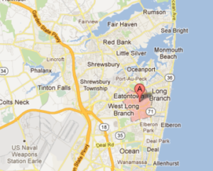 Long Branch, NJ Map