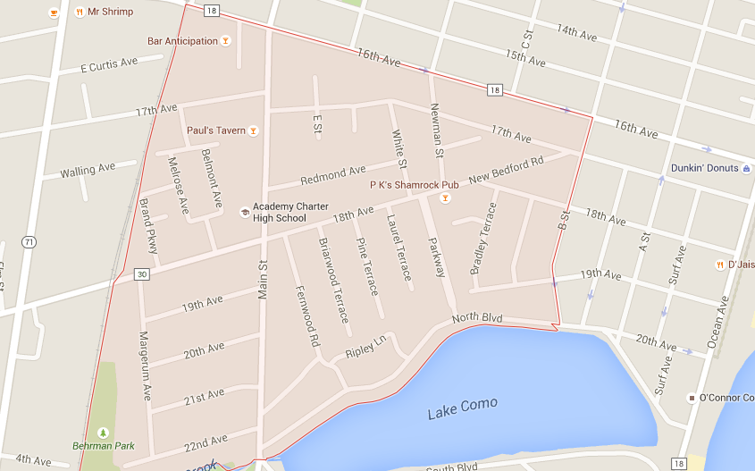 Google map of Borough of Lake Como